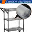 Chariot roulant robuste à 3 niveaux avec chariots à roulettes P 18 po x l 23,8 po x H 36,6 po