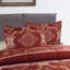 Burgundy Trendy Printed Bedspread Floral Design Quilted with Pillow Shams-113665275