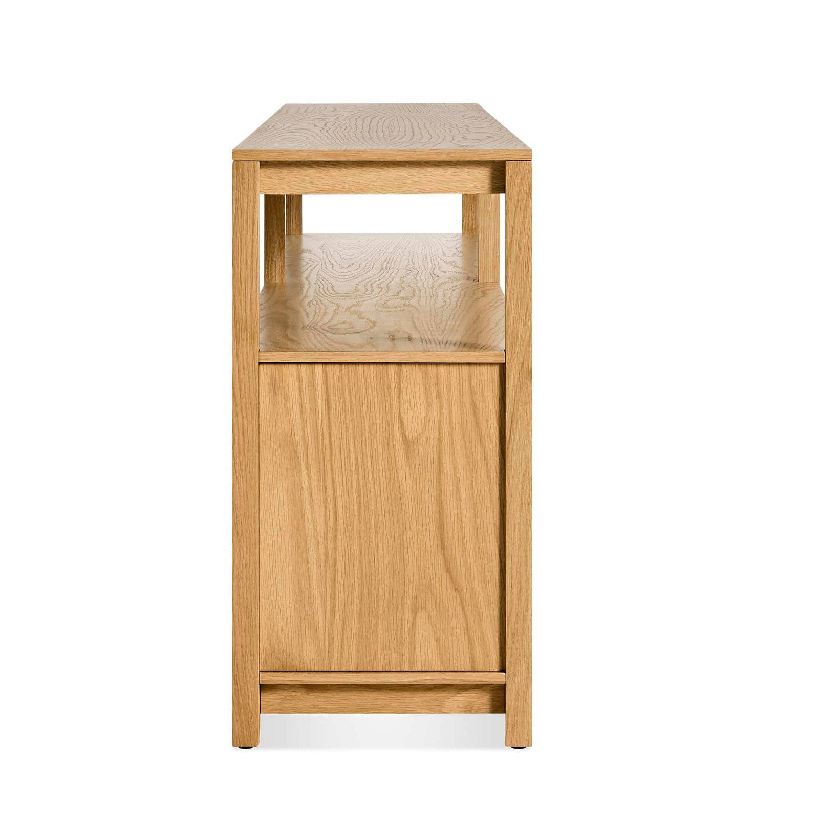 Open Plan Oak Bookcase, White Oak, (2 Sheves) 26" H x 80" W x 13" D