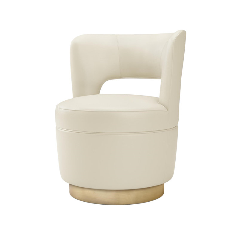 Stella Swivel Chair-Milk Leather