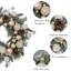  Couronne de Noël pré-éclairée de 20 pouces pour la porte d'entrée avec lumières, élégante couronne de la Saint-Valentin avec boules de Noël or champagne pour centre de table, décoration de fête de mariage
