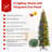 6'/7.5' H Slender Green Realistic Artificial Spruce Christmas Tree w/ LED Lights-34732304