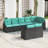 vidaXL Sofa Set with Cushion 8 pcs Black Poly Rattan-803699119