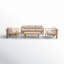 Ando 4 Piece Teak Sofa Seating Group with Sunbrella Cushions-366227593-533780455