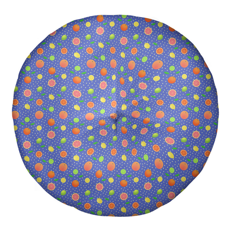 Coussin de sol Katelyn Elizabeth, 26 po x 26 po, Bleu