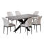 Kitchen Dining Set, Extendable Dining Table with Upholstered Dining Chairs-276348223-320327891