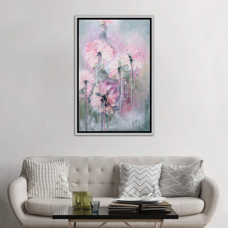 «Gentle Summer Rain», reproduction d'art, H 60 po x l 40po x P 1,5 po, Cadre argenté