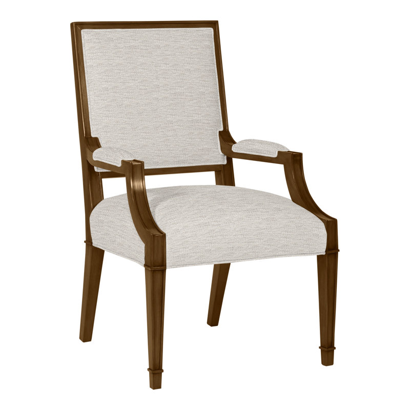 Michael Weiss Leighton Arm Chair, Dove Gray, Impala Linen, No