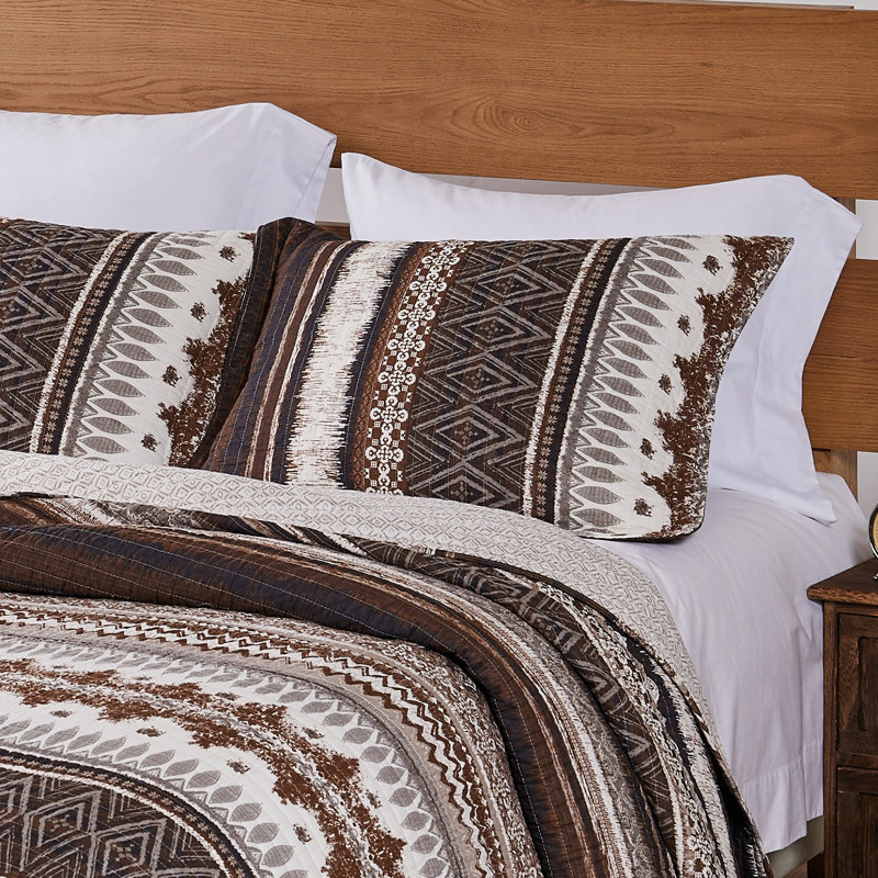 King Pink Cotton Reversible Boho-Chic Quilt Set