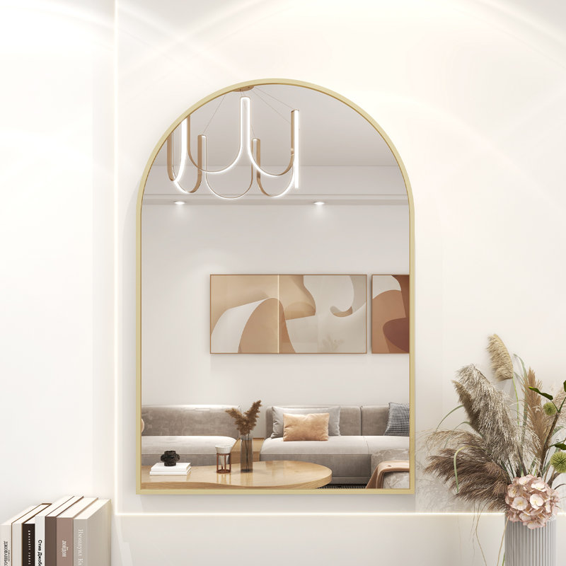 Miroir de salle de bain Yazlen Cornelia, Or, 36 po x 24 po