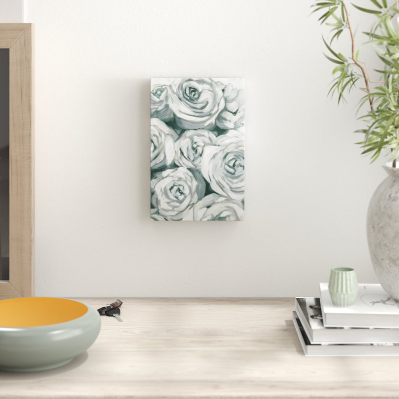 1 Piece Wrapped Canvas Painting, 38cm H x 25cm W, Light Green