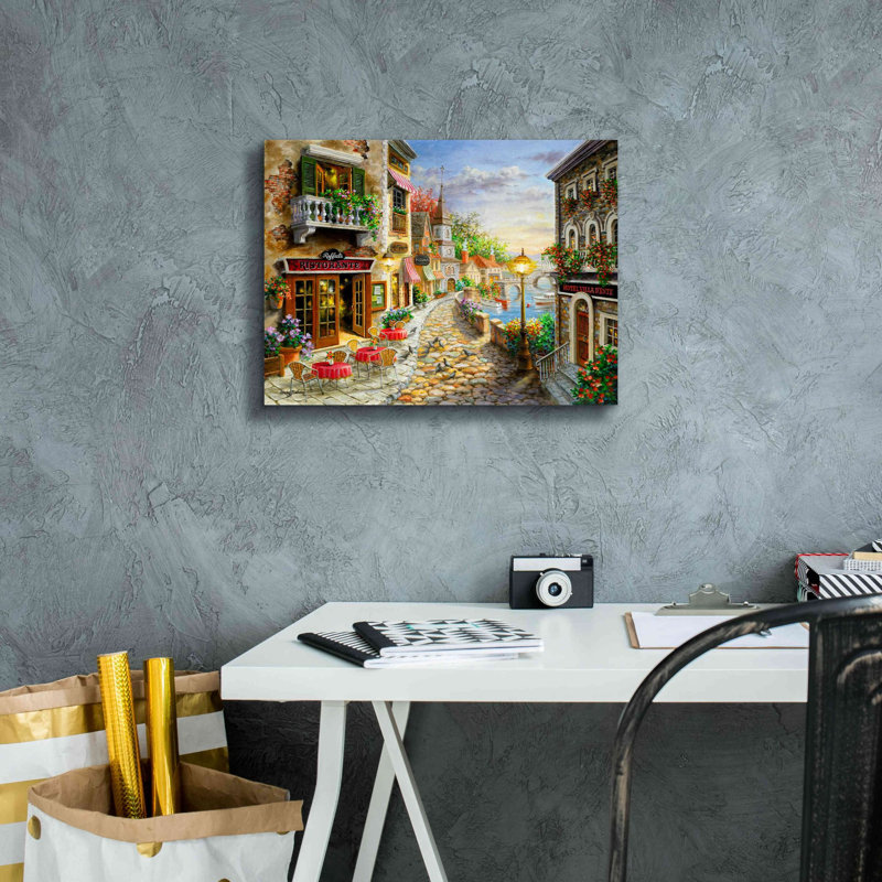 «Invitation To Dine» par Nicky Boehme, art mural sur toile, H 12 po x l 16 po x P 0,75 po