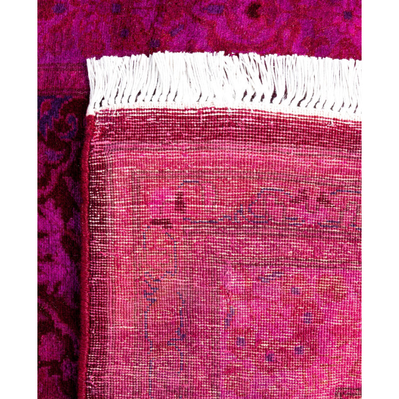 Overdyed One-of-a-Kind 2' 7" X 13' 10" Hand Knotted Area Rug