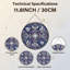 Panneau de vitrail en verre coloré 12 po H-1881136821