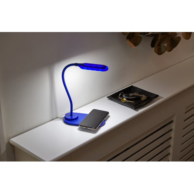 Auraglow Flexible Lamp with 10W Qi Wireless Fast Charger - Two Pack