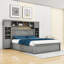 Lit plateforme 4 tiroirs en bois avec armoire-98752980