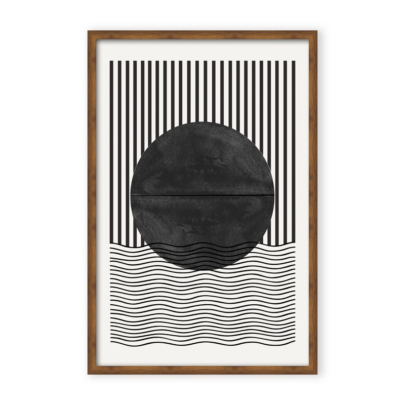 BaB No10. Print by The Miuus Studio, 48" H x 32" W x 1.125" D, Black, Framed Matted Print