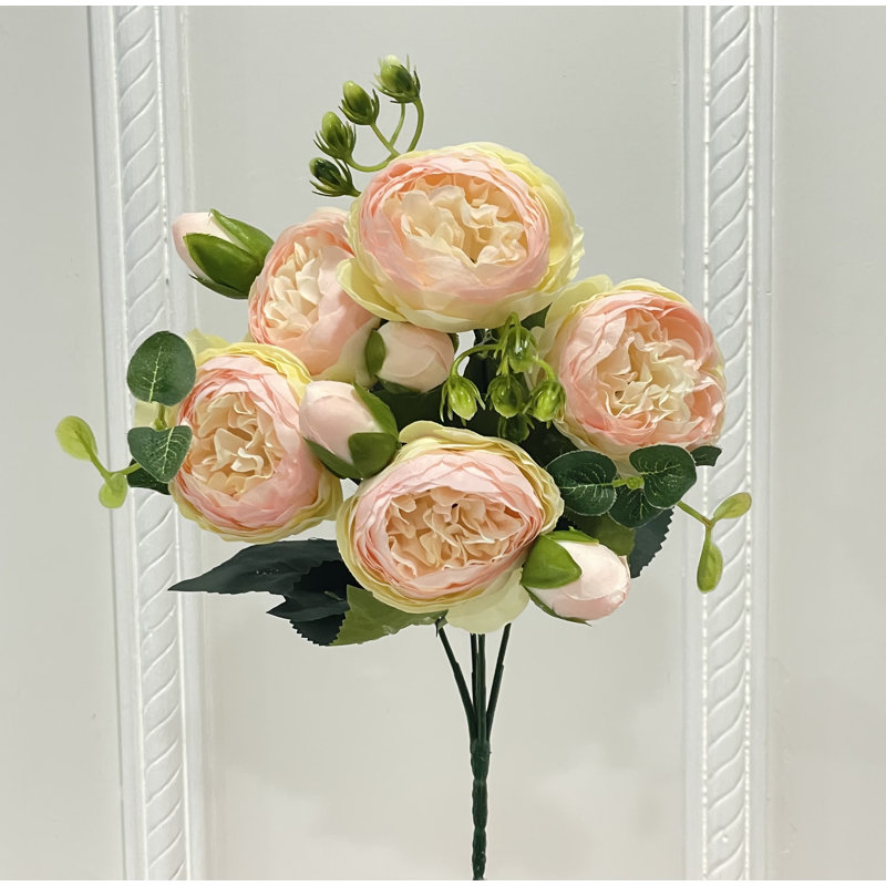 Tiges de pivoine en soie, Jaune