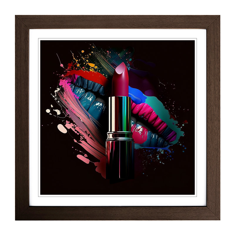 Lipstick - Framed Print, Walnut