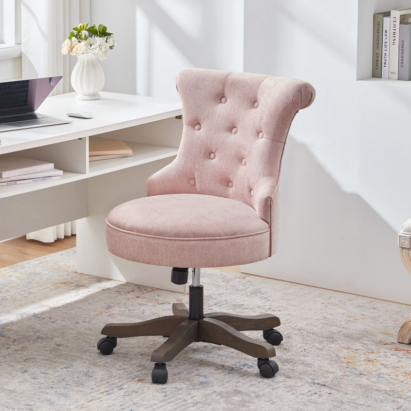 Chaise de bureau pivotante Asyra, Rose