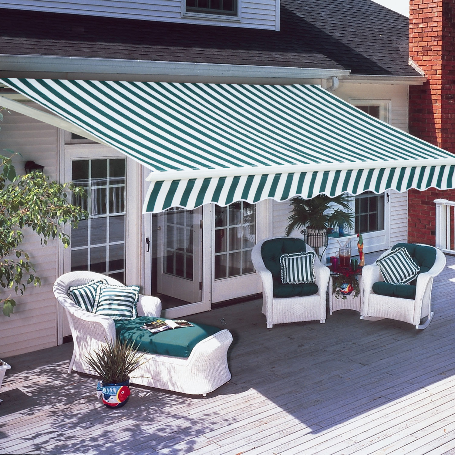 Diensweek Patio Awning Retractable 12'X10', Fully Assembled Manual