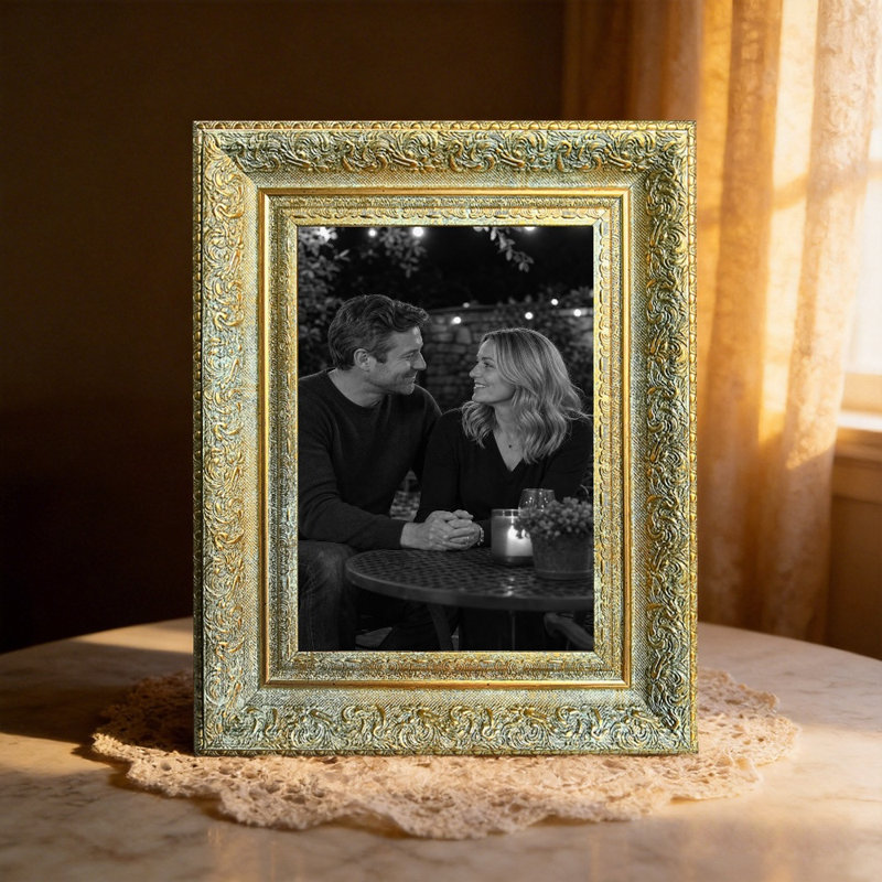 Cadre photo sophistiqué 3 pièces en or antique pour photos de 5 po x 7 po et affichage de photos de tous les jours, 3