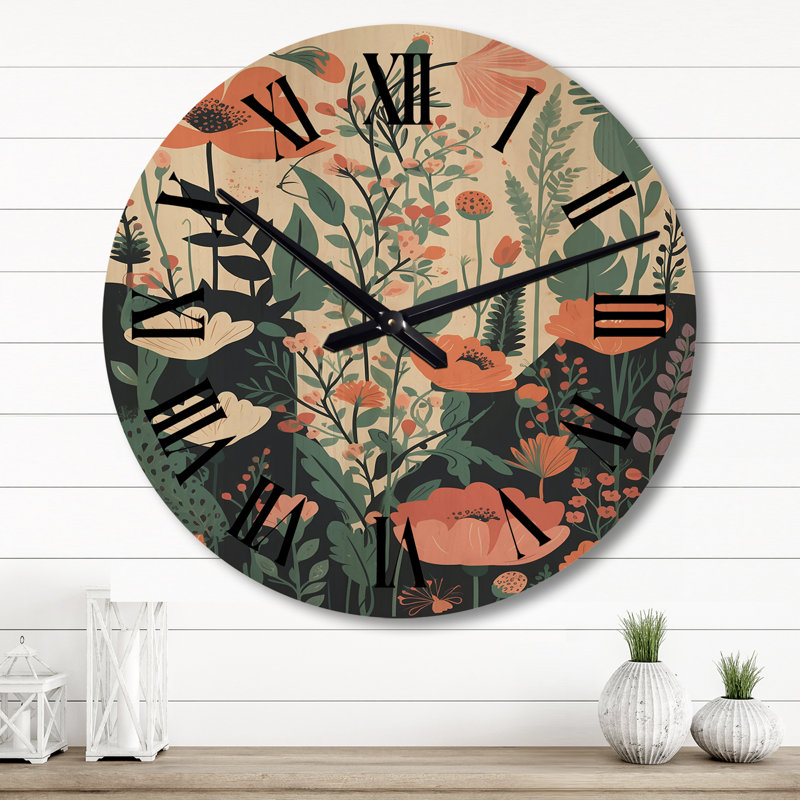 Horloge murale en bois massif Strock, Grand