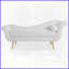 Chaise longue de style traîneau classique avec accoudoirs à volute de l 68 po, idéale pour le salon et le balcon