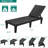 Alizay 74" Long Outdoor Resin Reclining Chaise Lounge-757923975-751297796
