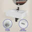 Belfry Bathroom Mahon 50mm L x 35.5mm W Natural Ceramic / Porcelain Rectangular Sink with Overflow