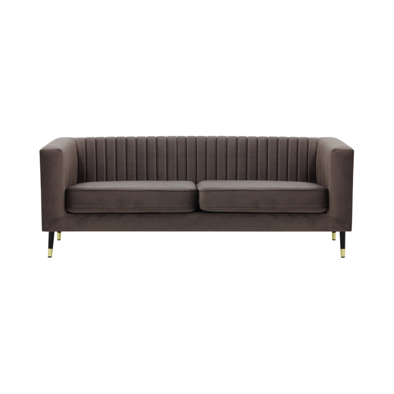 Septimus Velvet Sofa, Brown