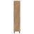 Teller 80-Inch 4-Door Tall Shoe Storage Cabinet Natural Oak