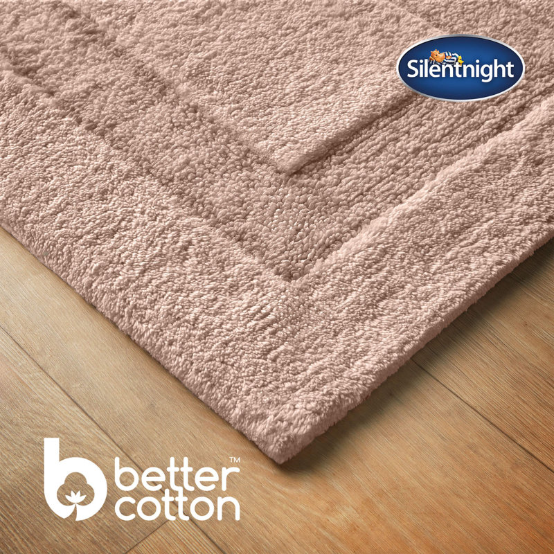 Silentnight Supersoft Rectangle Bath Mat 100% Cotton BCI, Grey