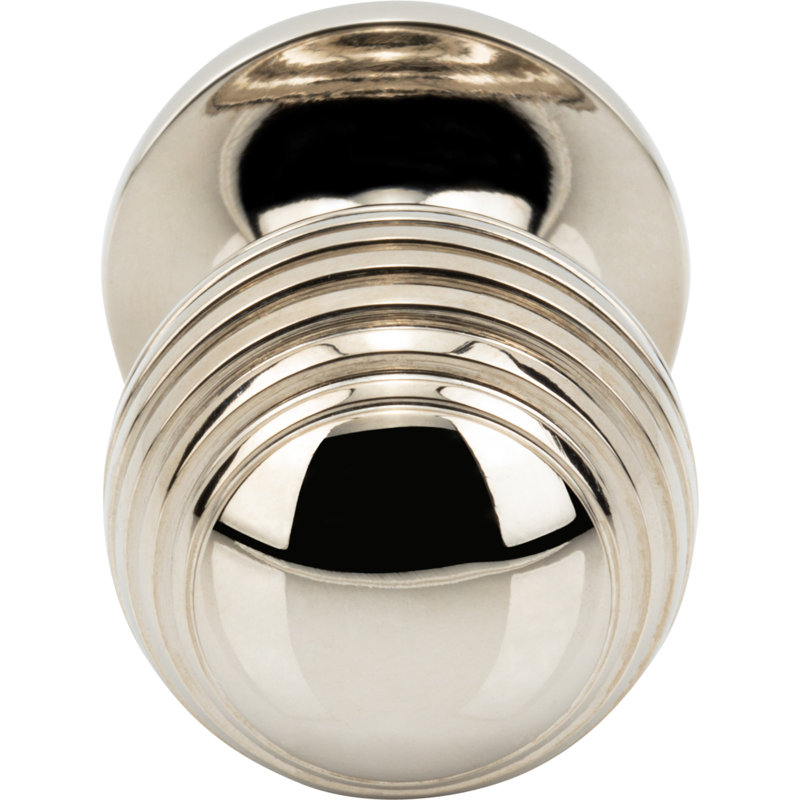 Divina 1" Diameter Round Rimmed Knob, Polished Nickel