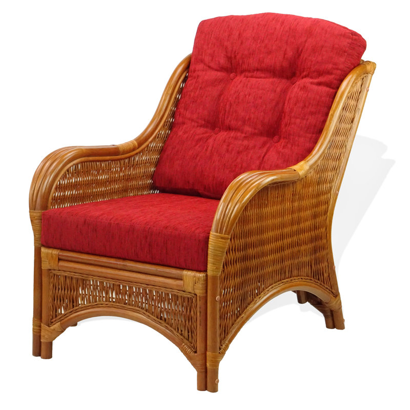 Boba Upholstered Armchair, Red Polypropylene/Olefin, Colonial