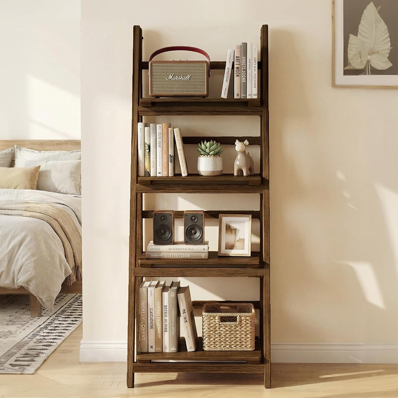 Bibliothèque échelle pliable et support pour plante