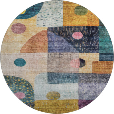Premium Machine Washable Dilorenzo AMF1117 Geometric Rug