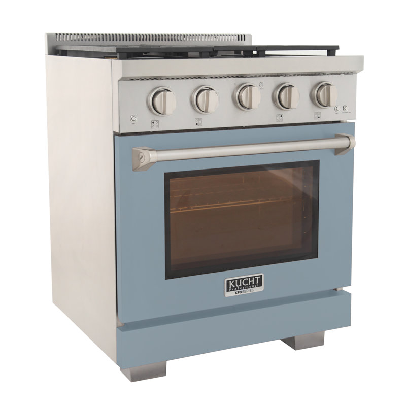 Kucht 30'' W Free Standing Range, Liquid Propane, Light Blue