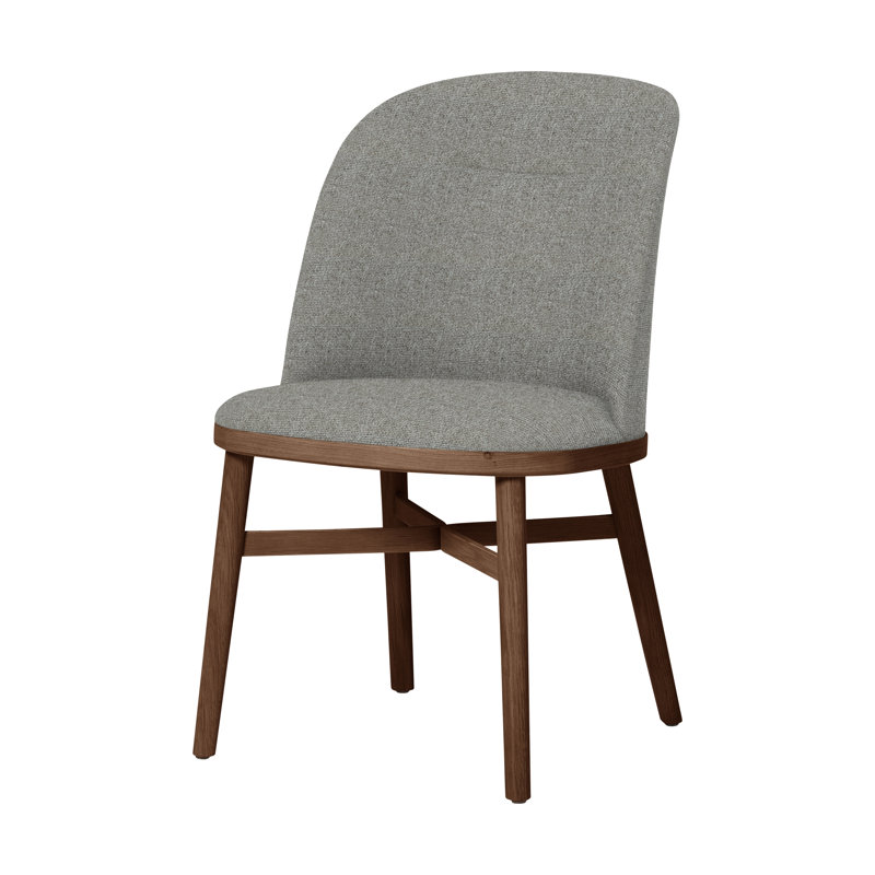 Bund 18'' H Upholstered Dining Chair, Natural Walnut, Medley 60003