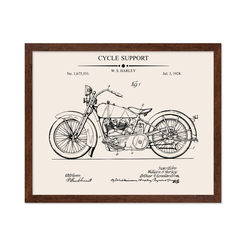Plan de soutien de cycle, Affiche, H 12 po x l 16 po, Encadrement brun
