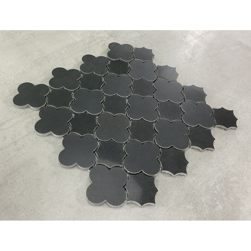 Basalt Gothic Clover Marble Mosaic Wall And Floor Tile
