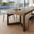 Modern Minimalist Solid Wood Iron Triangle Conference Table with Power Sockets-2023418856