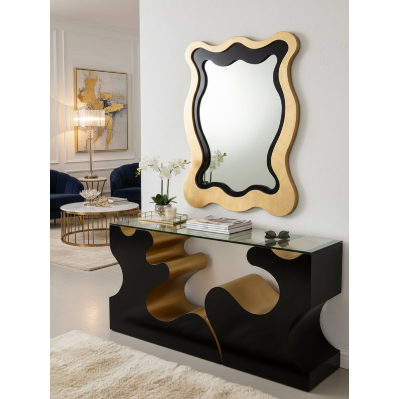 61'' W Glass Console Table