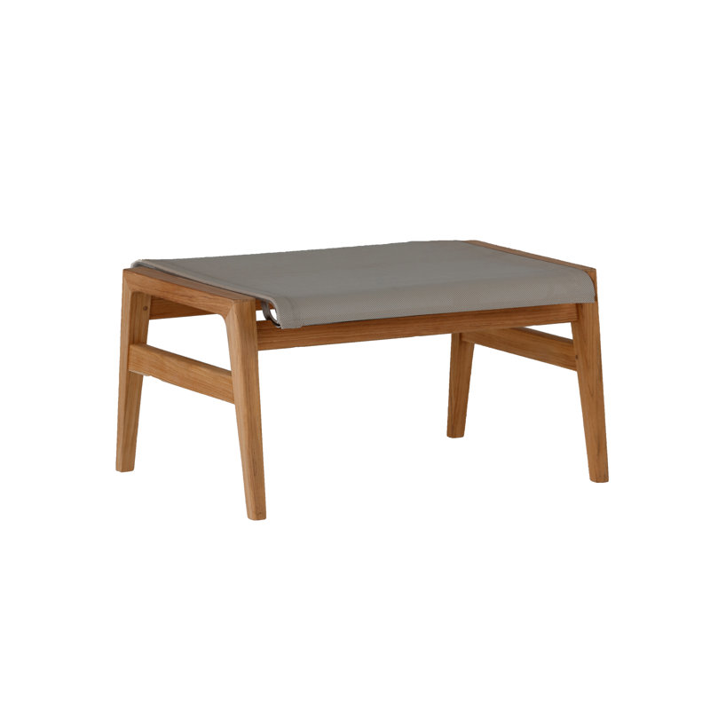Coast Patio Ottoman, Natural Teak/Canvas Sling