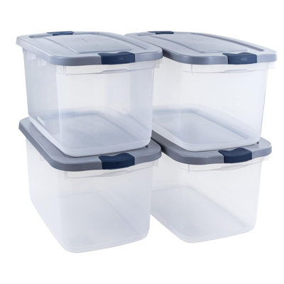 Rubbermaid Roughneck Clear Storage Totes with Lids