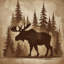 Orignal en forêt Housses de couette-125062722-135987059