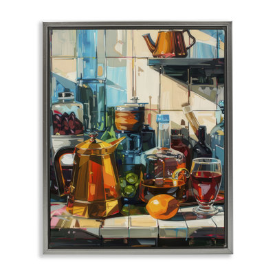  Kitchen Counter Cocktails Canvas Wall Art by LSR Design Studio