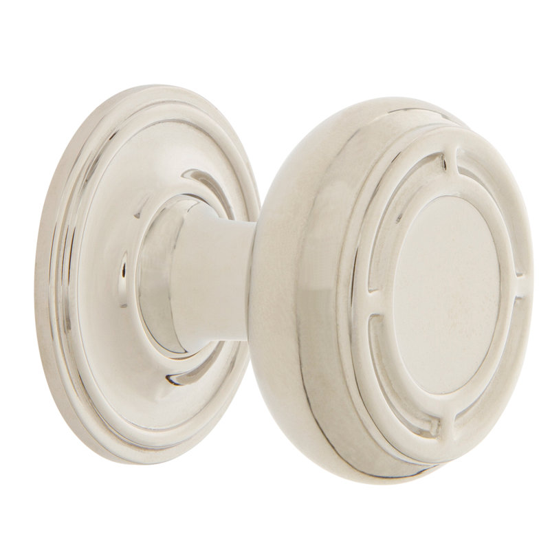 Mission 1 3/8" Diameter Round Knob, Polished Nickel