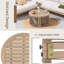 Ensemble de conversation pour patio en bois d'acacia 7 personnes Dayon