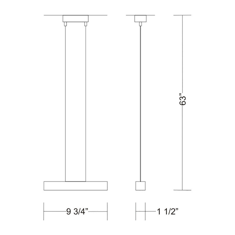 Hera 1-Light Kitchen Island Rectangle Pendant
